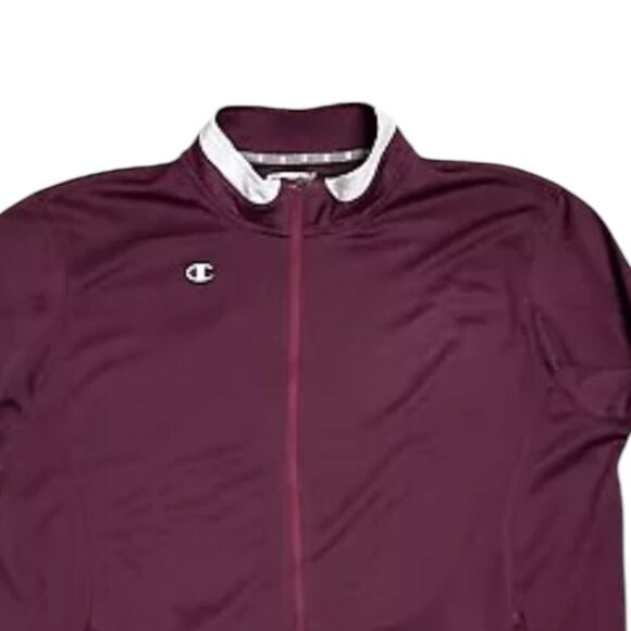 Champion Other - Champion Jacket Men’s 2XL Burgundy Track Logo C Full Zip Athletic Performance